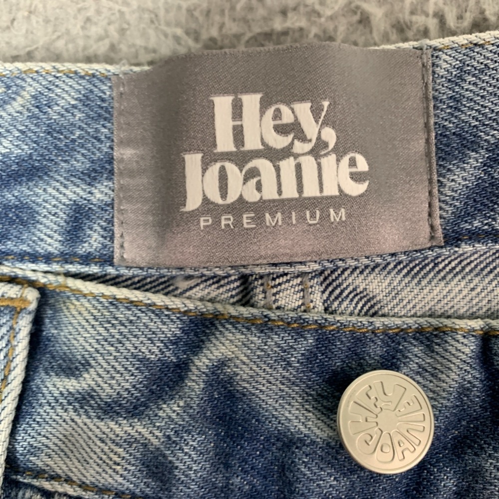 Hey Joanie Y2K 90's straight loose Women's Jeans Size XS 24 Mid Rise 10" - Picture 6 of 15